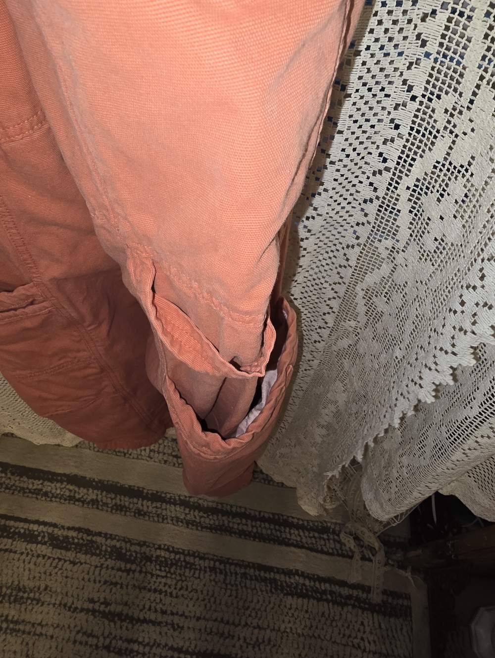 Free People Rayna Carpenter Overalls Burnt Orange Coveralls Denim Jumper, Medium - Picture 12 of 15